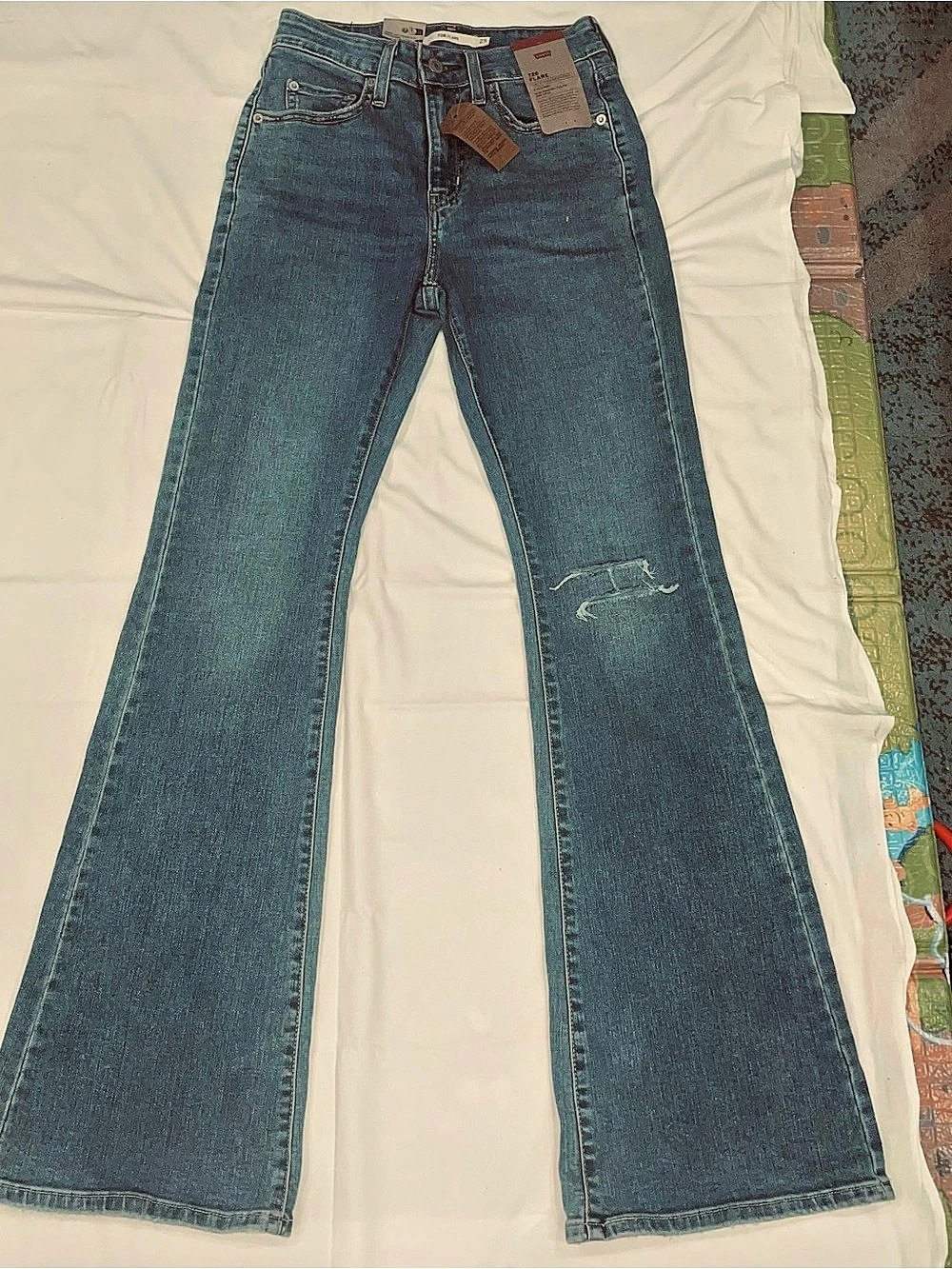Levi's 726 High-Rise Flare Jeans Blue Waist 25 NWT